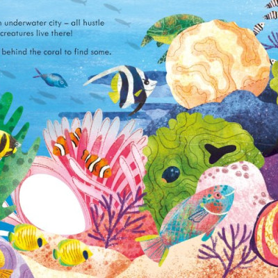 Sách tương tác thiếu nhi tiếng Anh : Peep Inside A Coral Reef