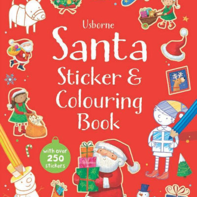 Santa Sticker & Colouring Book