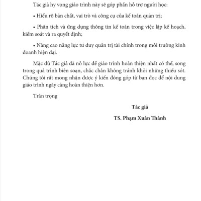 Giáo Trình Kế Toán Quản Trị