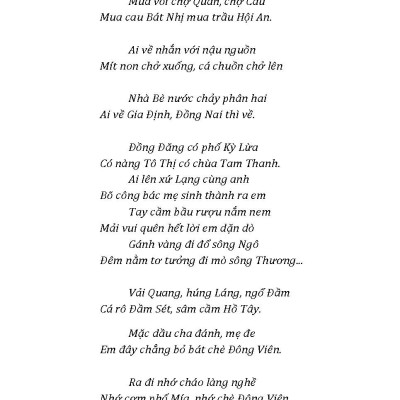 Ca Dao Việt Nam Tuyển Chọn 