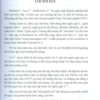 BÀI TẬP LẬP TRÌNH VỚI NGÔN NGỮ C++ TỪ CƠ BẢN ĐẾN NÂNG CAO - TẬP 1