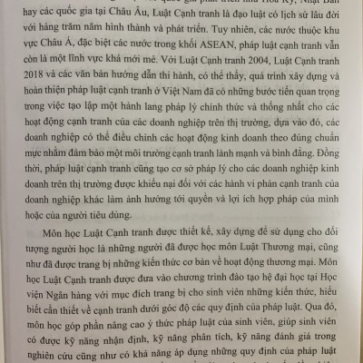 Giáo Trình Luật Cạnh Tranh - TS. Bùi Hữu Toàn