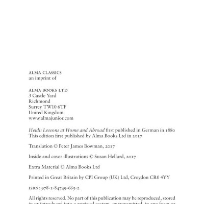 Heidi: Her Early Lessons And Travels (Alma Junior Classics)