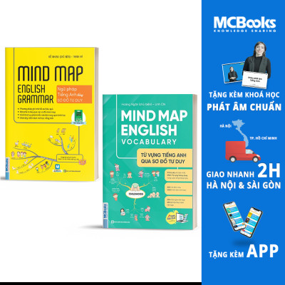 Sách - Combo Mindmap English Grammar và Mindmap English Vocabulary - Học Kèm App Online
