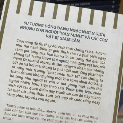 Sách - Vườn thú người (Desmond Morris) (Nhã Nam HCM)
