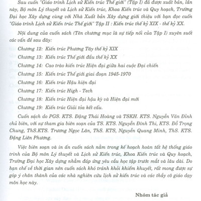 Giáo Trình Lịch Sử Kiến Trúc Thế Giới - Tập 2 (Tái bản)