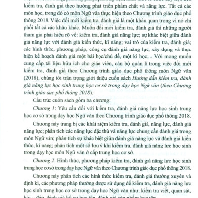Hướng Dẫn Kiểm Tra, Đánh Giá Năng Lực Học Sinh Trung Học Cơ Sở Trong Dạy Học Ngữ Văn