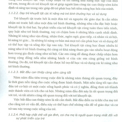 Giáo Trình Can Thiệp Sớm Cho Trẻ Khuyết Tật (Bản in năm 2022)