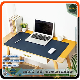 Miếng Lót Chuột FIRO MXL800 EXTENDED - Tấm Lót Chuột Cỡ Lớn 2 Mặt 80cmx40cm - Chất Liệu Da PU Cao Cấp - Tấm Lót Chuột Và Bàn Phím Chơi Game - Tấm Trải Bàn Làm Việc - Hàng Chính Hãng FIRO