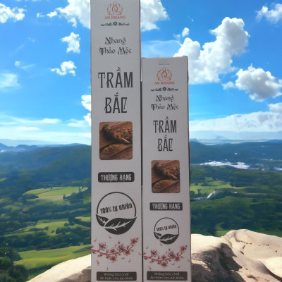 Hộp 100 nén nhang Trầm Bắc dài 29cm -Không dùng hóa chất, ít khói, mùi hương dịu nhẹ