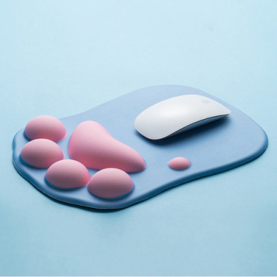 Miếng Lót Chuột Silicon CÓ ĐỆM TAY hình chân mèo - Hàng chính hãng / Hàng nhập khẩu