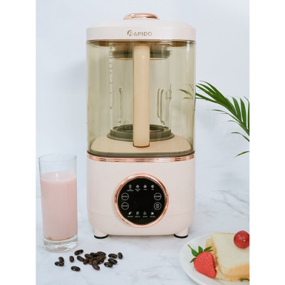 Máy làm sữa hạt 1.4L Rapido RHB-600D 500W xay nấu nhanh, cách âm hiệu quả, 8 chức năng nấu tự động - Hàng chính hãng