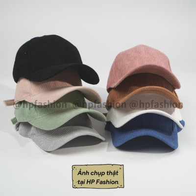 Mũ lưỡi trai trơn ️ Nón kết chất nhung tăm Hàn Quốc cao cấp form unisex nam nữ N28