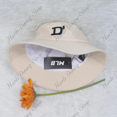 Nón bucket nhung nón bo nhung sớ nhuyễn thêu chữ D