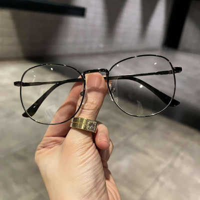 Kính mắt thời trang Mắt tròn form nhỏ màu xám cho nam nữ