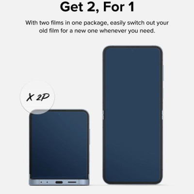 Combo 2 Miếng Dán màn hình RINGKE Dual Easy Film cho Samsung Galaxy Z Flip 6_ Hàng chính hãng