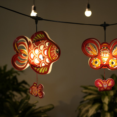 Set 4 chiếc Chụp đèn trang trí Ký ức xanh IKACHI - Trang trí nhà cửa, ban công