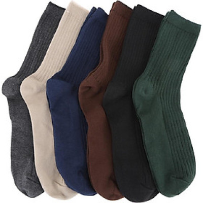 Bộ 6 đôi vớ gân nam dài COTTON WOADA LK603