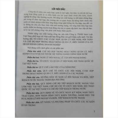 Tài Liệu Hướng Dẫn Tổ Chức Các Cuộc Họp, Quản Lý Hội Nghị, Hội Thảo Và Chế Độ Họp Trong Hoạt Động Quản Lý, Điều Hành Của Cơ Quan Hành Chính, Doanh Nghiệp