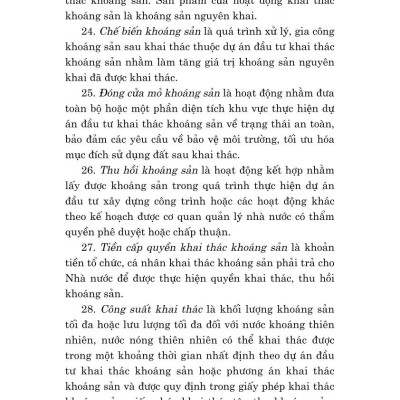 Luật Địa chất và kháng sản năm 2024