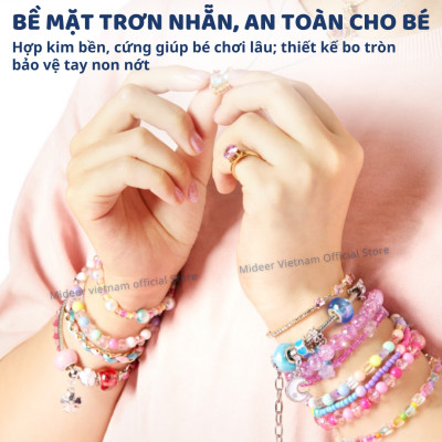 Phụ kiện cho bé gái vòng tay, vòng charm, sơn móng tay Mideer Girls Power Lacing Beads