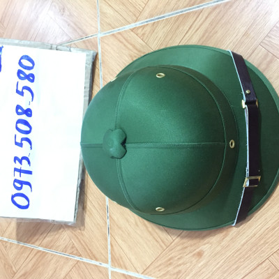 Mũ cối tàu lòng vàng cốt phíp không ngấm nước vải gabadin