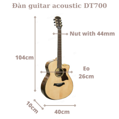 Đàn guitar acoustic DT700 Duy Guitar Store thùng đàn gỗ điệp gỗ còng cho chất âm thanh tốt sử dụng lâu dài cần đàn cẩn xà cừ tinh xảo