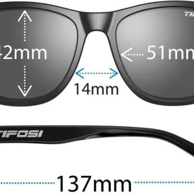 Kính mát thể thao Unisex Tifosi Swank - Gọng Crystal Brown / Onyx, Tròng Brown Gradient