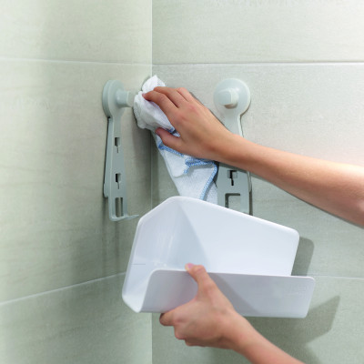 Joseph Joseph - Kệ đựng đồ góc nhà tắm có gương cao cấp EasyStore Corner Shower Shelf with Removable Mirror 988376