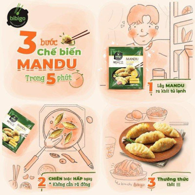 Bánh Mandu Thịt CJ Bibigo gói 175g