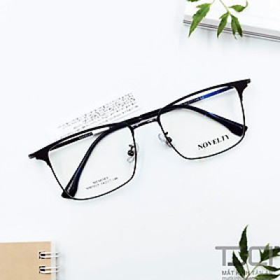 GỌNG KÍNH CẬN NAM NỮ, KIỂU EYEBROWN THANH LỊCH, CHÍNH HÃNG NOVELTY NM3015