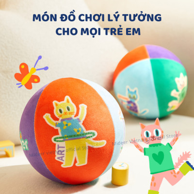 Bóng vải đồ chơi cho bé sơ sinh Mideer Silent Bouncy Ball