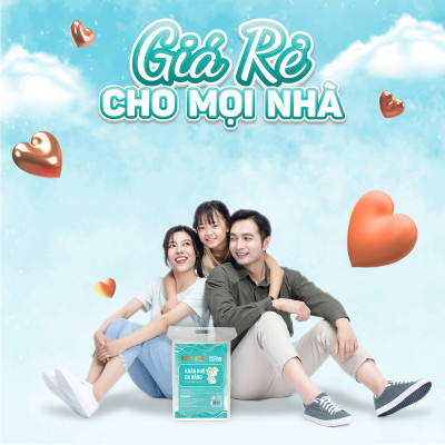 Khăn vải khô đa năng Happy Kids EcoWipes túi 270 tờ không mùi không cồn không paraben an toàn cho da nhạy cảm