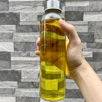 Bình nước thủy tinh saffron Kingdom Herb cao cấp 500ml