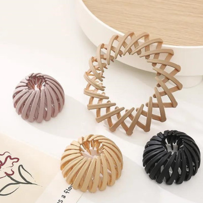 Kẹp búi tóc Hàn Quốc màu trơn nhám - cặp tóc tổ chim màu trơn nhám ( giao màu ngẫu nhiên như hình )