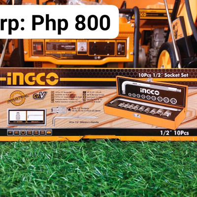 BỘ 10 ĐẦU TUÝP KÈM TAY VẶN CHỮ L INGCO HKTS12101 - HÀNG CHÍNH HÃNG