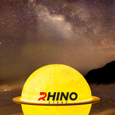 Máy phun sương tinh dầu tạo ẩm Rhino H301 hình mặt trăng, dung tích 200ml, nhỏ gọn - Hàng chính hãng
