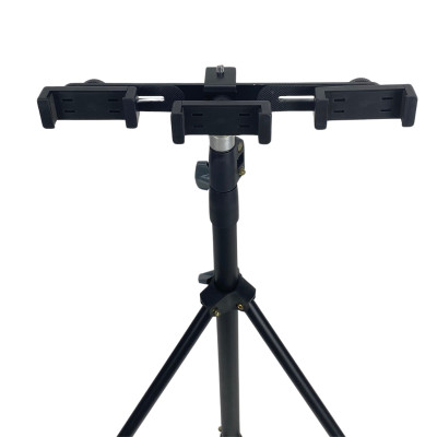 Combo Gậy livestream Cao cấp + Thanh kẹp 3 điện thoại - Hỗ trợ quay video, chụp ảnh và livestream - Hàng chính hãng