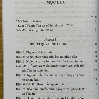 Luật tổ chức tòa án nhân dân năm 2024 (sửa đổi, bổ sung năm 2025)