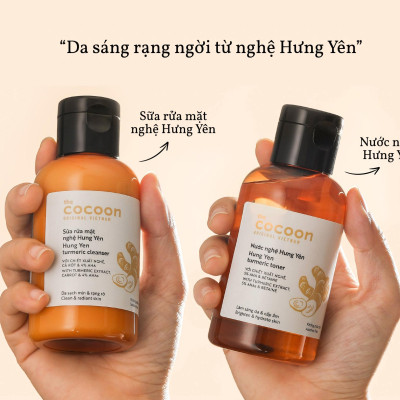 Sữa rửa mặt nghệ Hưng Yên Cocoon 140ml sáng mịn da thuần chay