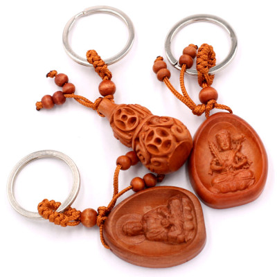 Combo 3 móc khóa A Di Đà - Hư Không Tạng - Hồ Lô - bình an, may mắn