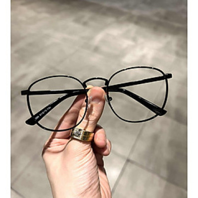 Kính mắt dáng tròn unisex form to gọng bản dày chắc chắn thay được tròng cận độ cao