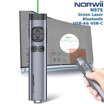 Bút trình chiếu NORWii N97S kĩ thuật số LASER màu Xanh/Đỏ chuyên dùng cho màn hình LED/TV và màn chiếu.  Hàng Chính Hãng.