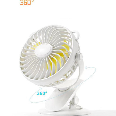Quạt Mini, Quạt Tích Điện Kẹp Bàn Cực Mát Với 3 Mức Gió, Xoay 360 Độ, Kẹp Chắc Chắn Nhỏ Gọn Dễ Dàng Mang Đi Làm Đi Học - Hàng Nhập Khẩu