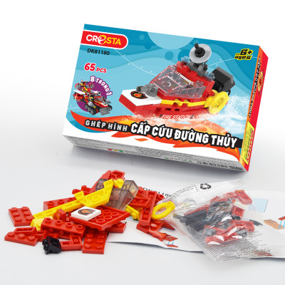 Đồ Chơi: Ghép Hình - Lực Lượng Cứu Hộ_ Cấp Cứu Đường Thủy (65 Chi Tiết) DK81180