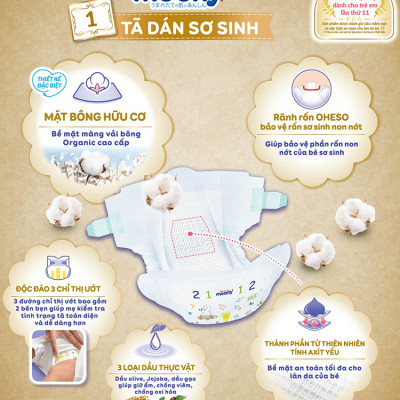 Bỉm Dán MOONY NATURAL S58 