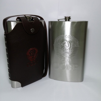 Bình Rượu INOX Logo CCCP Dập Nổi 1L & 2L( 48oz) - Tặng Kèm Phễu INOX