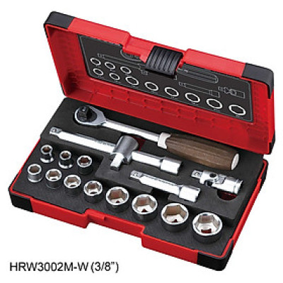 Bộ khẩu 3/8" (16 món) No.HRW3002M-W Vessel (Nhật Bản)