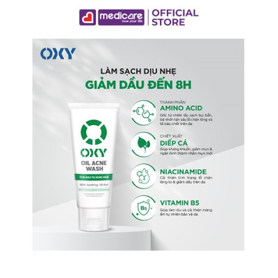 Sữa Rửa Mặt OXY Oil Acne Giảm Dầu 100g