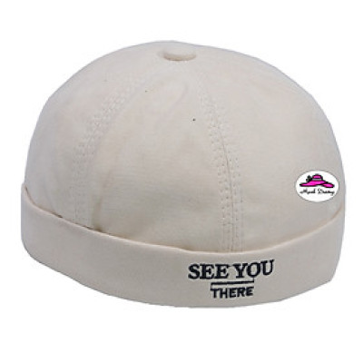 Mũ nón Miki kiểu thủy thủ không vành không mỏ kết thêu chữ See You There  phong cách thời trang mới - Hạnh Dương